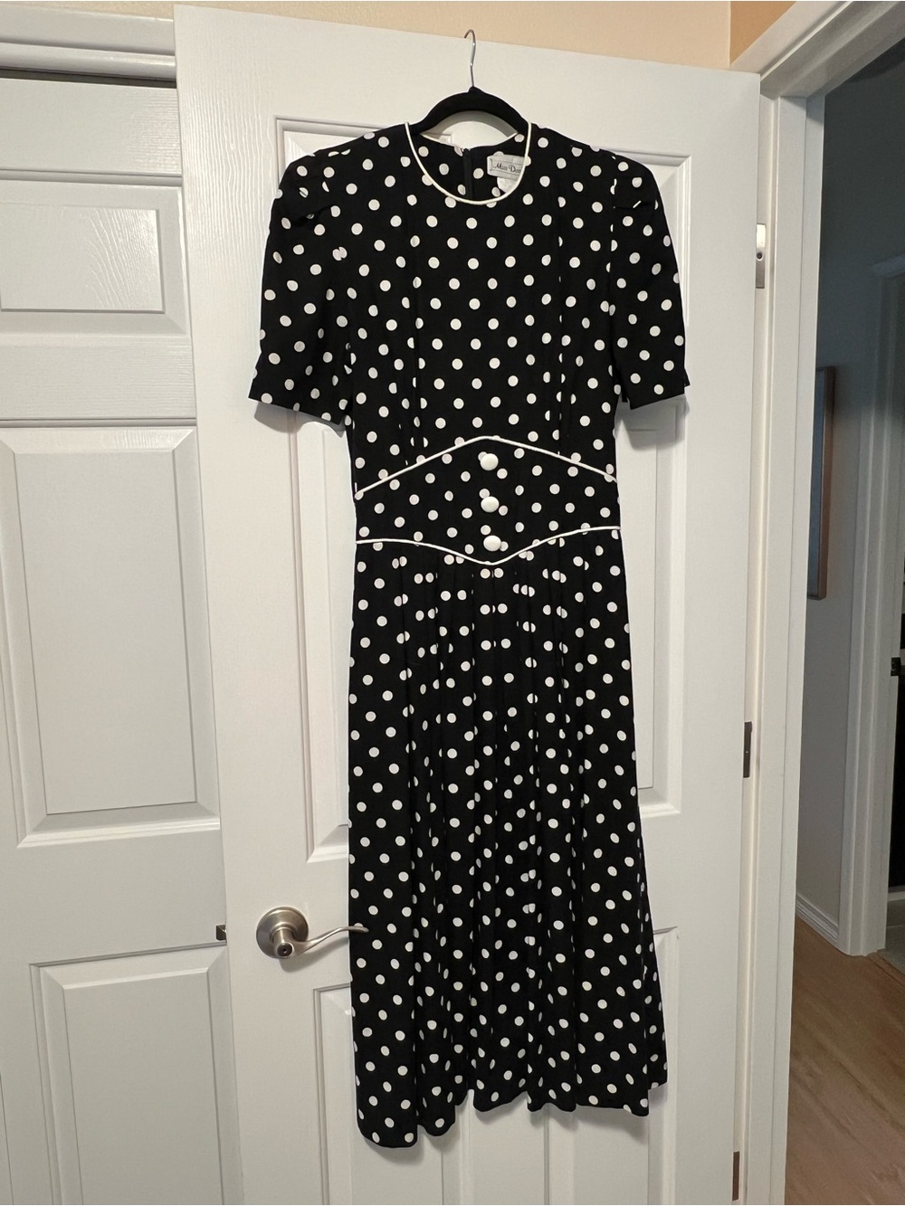 Vintage Miss Dorby poke-a-dot dress